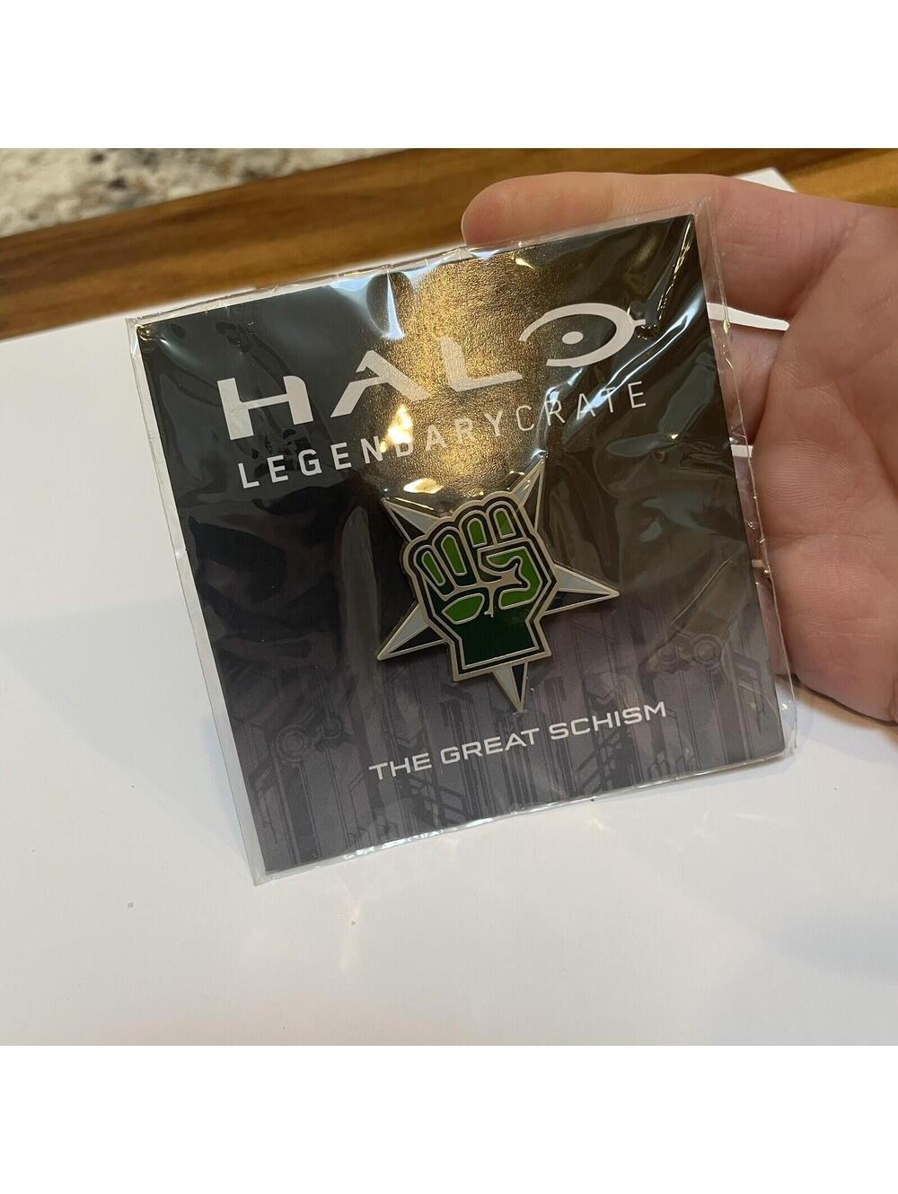 Halo Legendary The Great Schism Pin New Sealed 2016 Microsoft Green